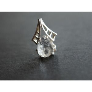 Sterling Silver Raw Alternative Diamond Pendant